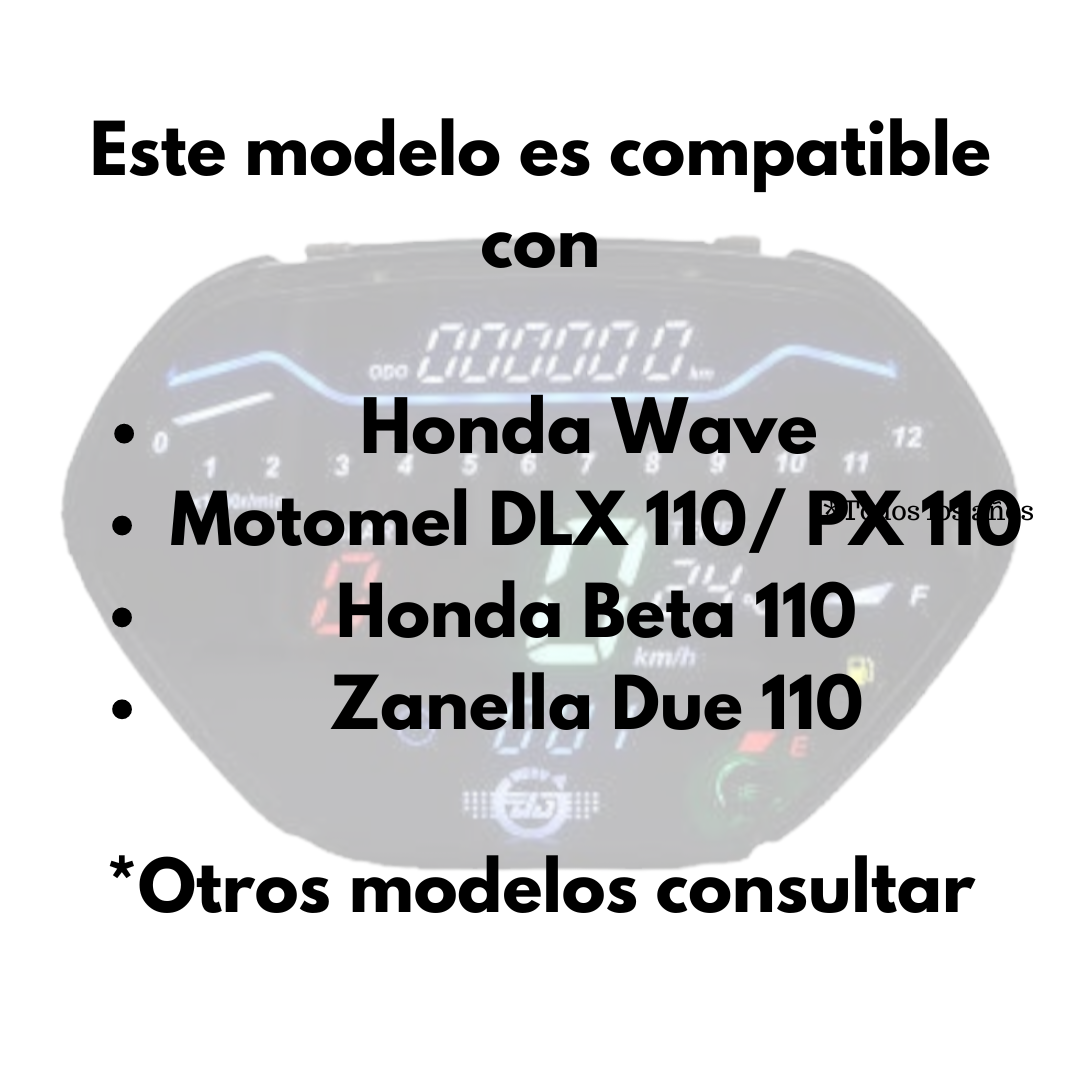 Tablero Honda Wave 110 - Mondial - 100% digital